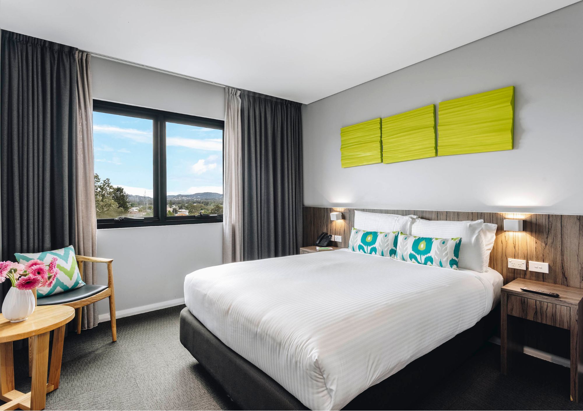 bedroom at ibis styles the entrance. colourful, vibrant, comfortable