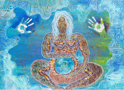 Artwork by Kyle Waters, Kamilaroi descendant, Central Coast NSW.